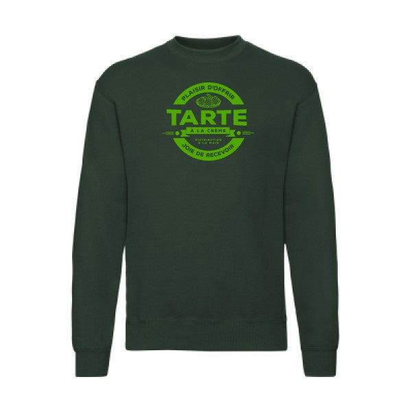 sweatshirt homme-tarte à la crème Vert pomme T-shirt-original.com