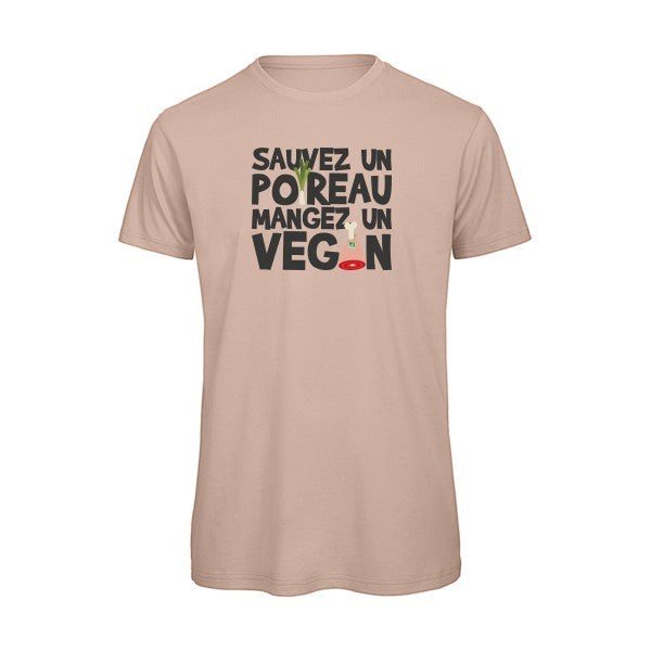 vegan/poireau -  T-shirt bio homme - T-shirt-original.com