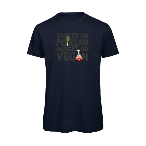 vegan/poireau -  T-shirt bio homme - T-shirt-original.com